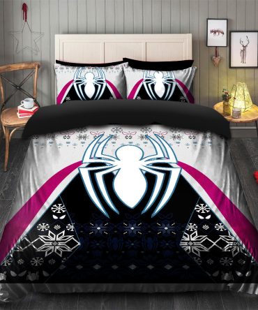 Spider Woman White Christmas Bedding Set Duvet Cover And 2 Pillowcases