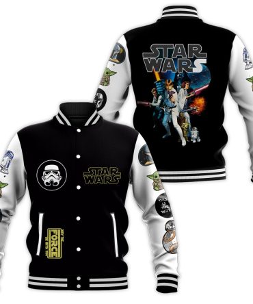Star Wars Varsity Jacket - Iconic Characters Design, Unisex, Premium Quality