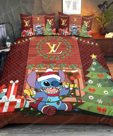 Stitch Louis Vuitton Christmas Bedding Sets