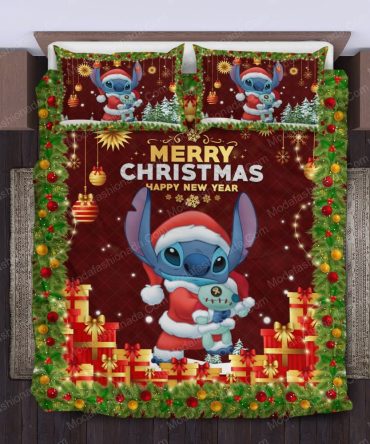 Festive Christmas Bedding Set With Cute Santa Alien Design – Perfect Holiday Gift!