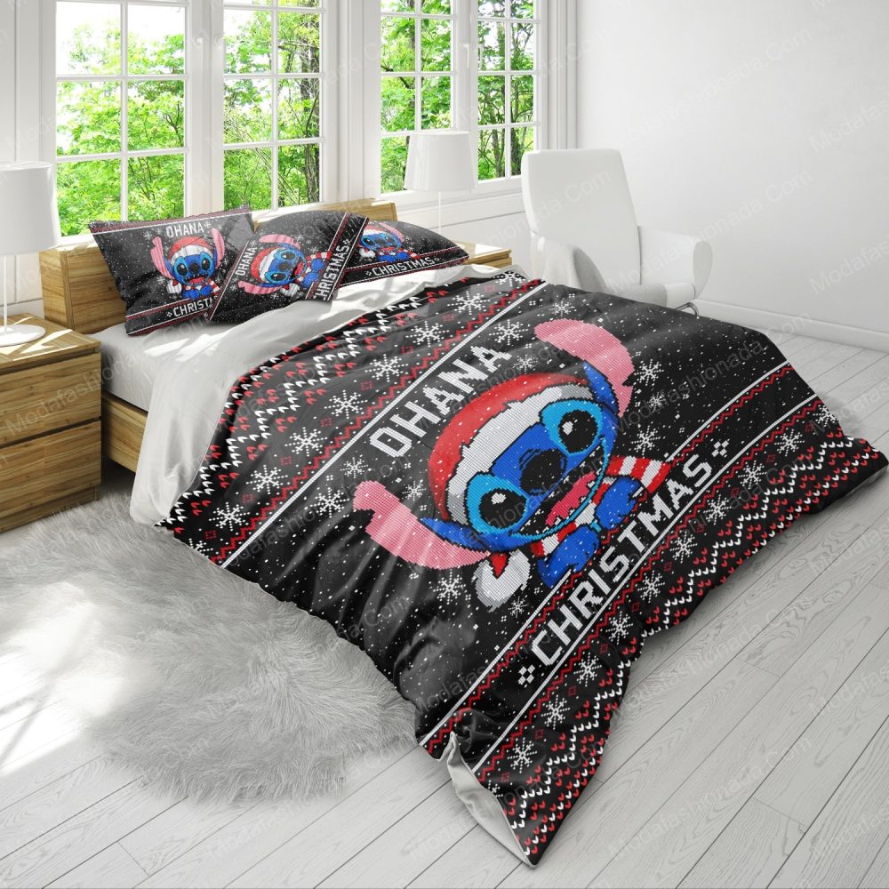 Festive Ohana Christmas Bedding Set - Cozy Holiday Stitch Design - Perfect Gift! - Image 4