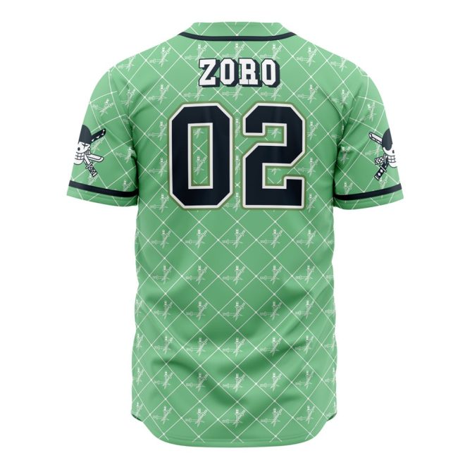 Straw Hat Pirates Anime Baseball Jersey – Stylish Green Unisex Sportswear For Fans - Image 2