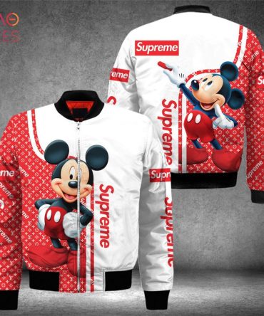 Trendy Mickey Mouse Supreme Bomber Jacket - Iconic Style & Comfort For Fashion Enthusiasts