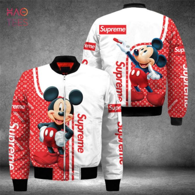 Trendy Mickey Mouse Supreme Bomber Jacket - Iconic Style & Comfort For Fashion Enthusiasts - Image 2