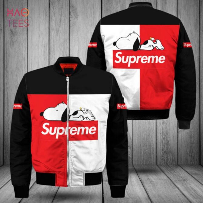 Exclusive Snoopy Supreme Bomber Jacket - Limited Edition Streetwear For Trendsetters - Image 2