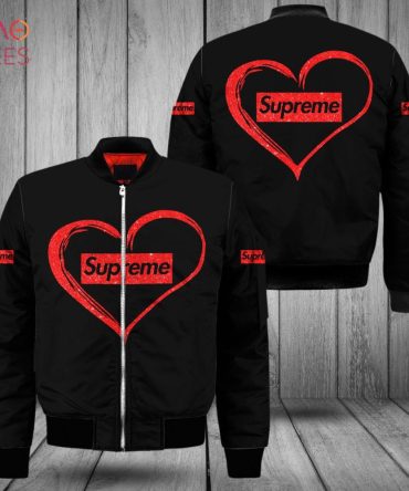 Trendy Supreme Heart Bomber Jacket - Stylish Streetwear For Men & Women