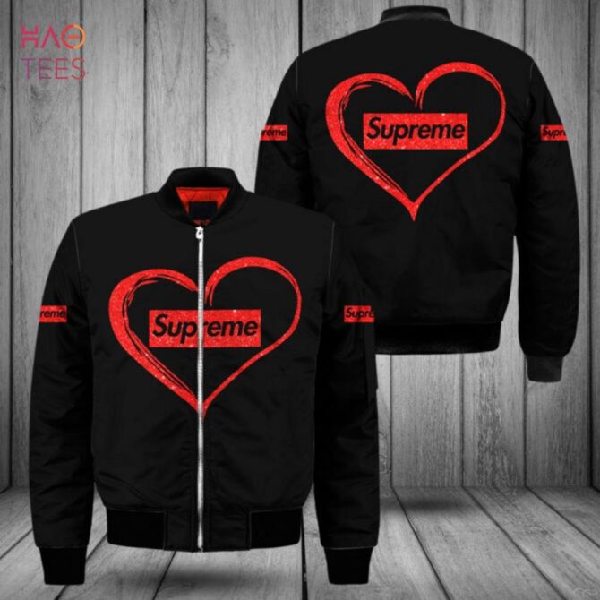 Trendy Supreme Heart Bomber Jacket - Stylish Streetwear For Men & Women - Image 2