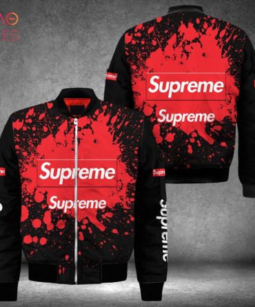 The Best Supreme Luxury Brand Black Mix Red Bomber Jacket Limited Edition