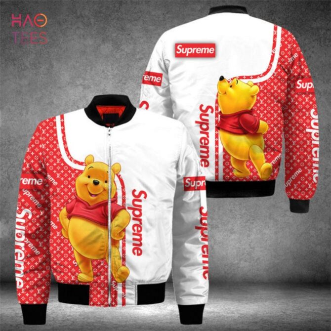 The Best Supreme Luxury Brand Winnie The Pooh Bomber Jacket Pod Design - Image 2