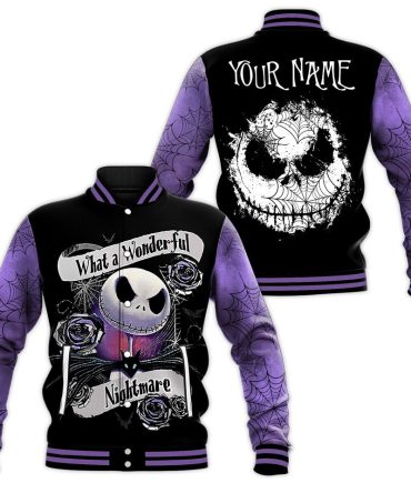 Customizable Spooky Skull Varsity Jacket – Unique Halloween Style With Personal Name!