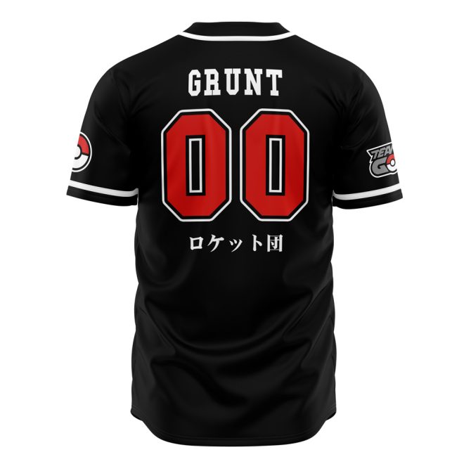 Team Rocket Baseball Jersey - Premium Black & Red Anime Fan Apparel - Image 2