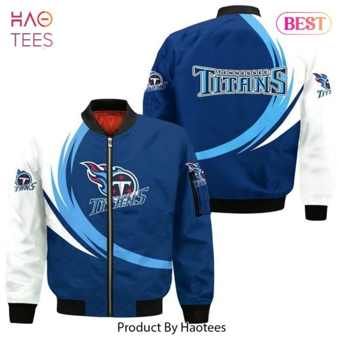 New Fashion   Tennessee Titans Bomber Jacket Graphic Curve