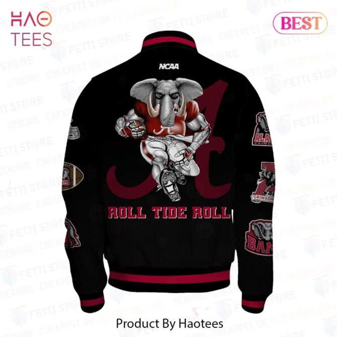Alabama Crimson Tide Ncaa Jacket - Roll Tide Graphic Bomber By Haotees - Image 3