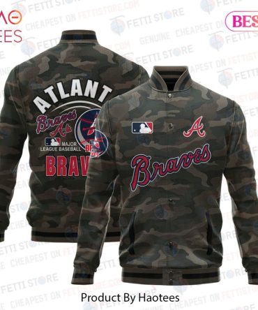 Atlanta Braves Camo Bomber Jacket - Stylish Mlb Fan Apparel By Haotees