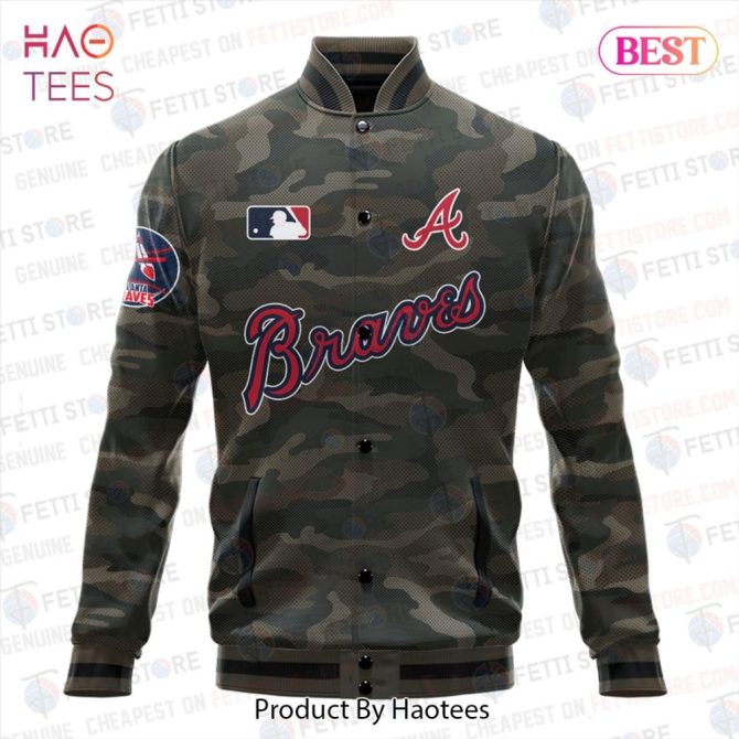 Atlanta Braves Camo Bomber Jacket - Stylish Mlb Fan Apparel By Haotees - Image 2