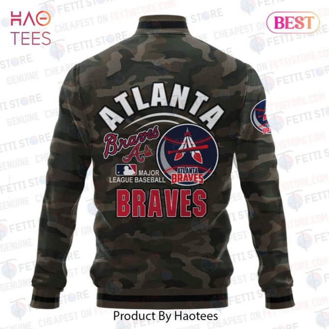 Atlanta Braves Camo Bomber Jacket - Stylish Mlb Fan Apparel By Haotees - Image 3