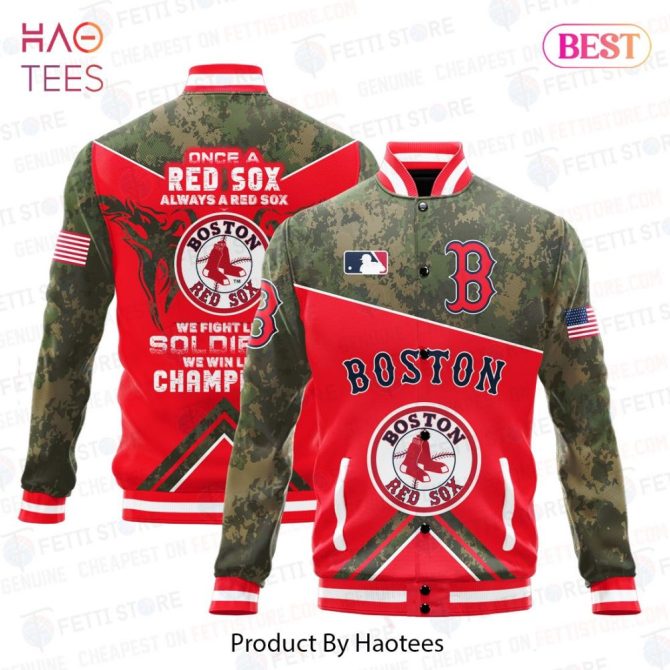 Boston Red Sox Camo Varsity Jacket - Stylish Mlb Fan Gear For Champions