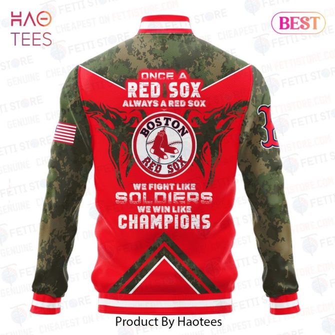 Boston Red Sox Camo Varsity Jacket - Stylish Mlb Fan Gear For Champions - Image 3
