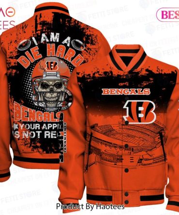 Die Hard Bengals Fan Bomber Jacket - Bold Orange Team Spirit Apparel