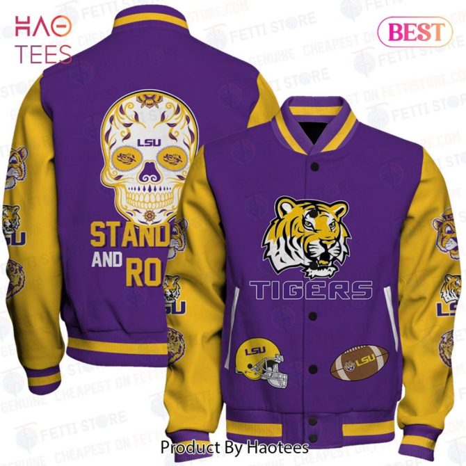 Lsu Tigers Varsity Jacket - Bold Purple & Gold Design For Fans