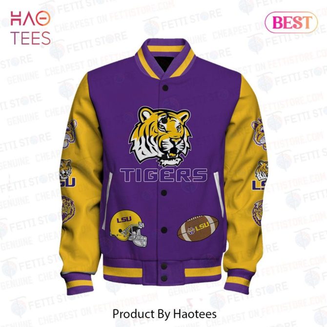 Lsu Tigers Varsity Jacket - Bold Purple & Gold Design For Fans - Image 2
