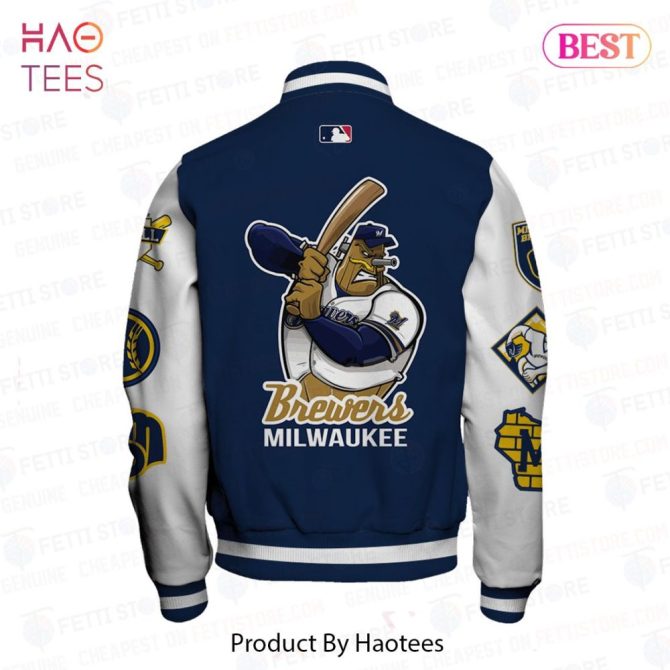 Milwaukee Brewers Varsity Jacket - Stylish Mlb Fan Apparel For All Seasons - Image 3