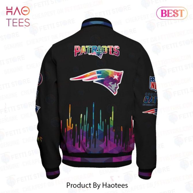 Colorful Patriots Bomber Jacket – Unisex Nfl Fan Gear By Haotees - Image 3