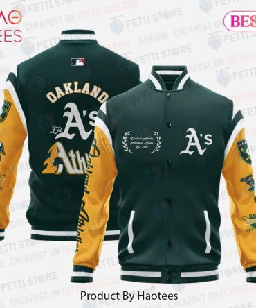 Oakland A'S Varsity Jacket - Stylish Mlb Fan Gear By Haotees