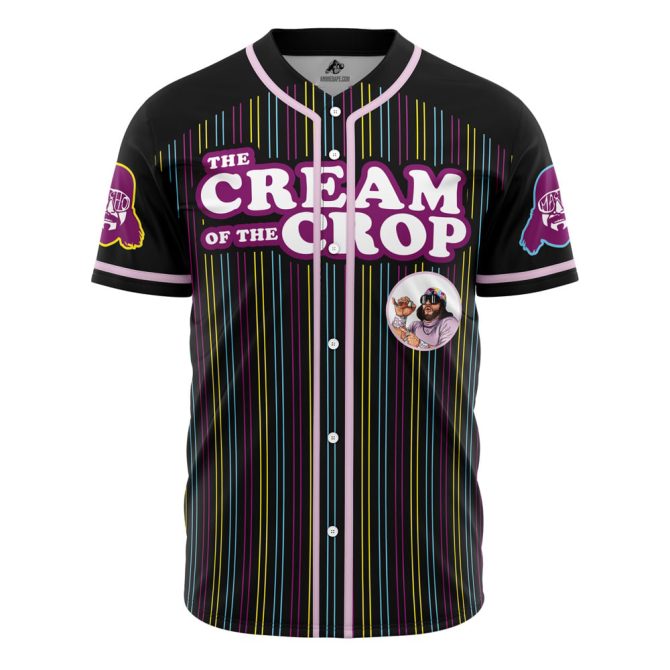 Limited Edition 'Cream Of The Crop' Baseball Jersey - Vibrant Stripes & Iconic Design!