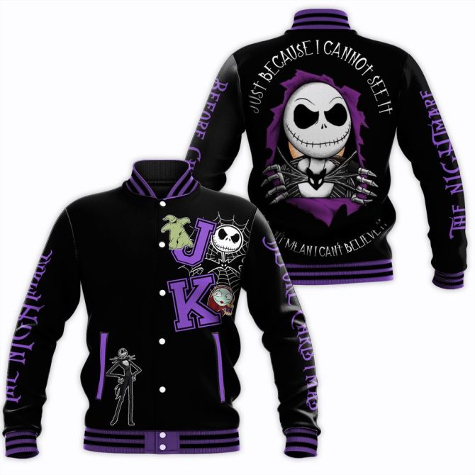Nightmare Before Christmas Varsity Jacket - Exclusive Jack Skellington Design