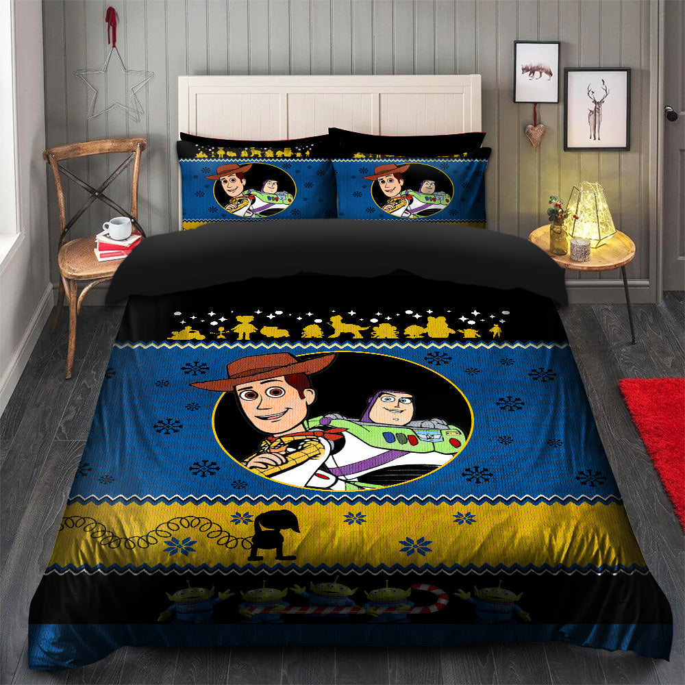 Toy Story Christmas Bedding Set Duvet Cover And 2 Pillowcases