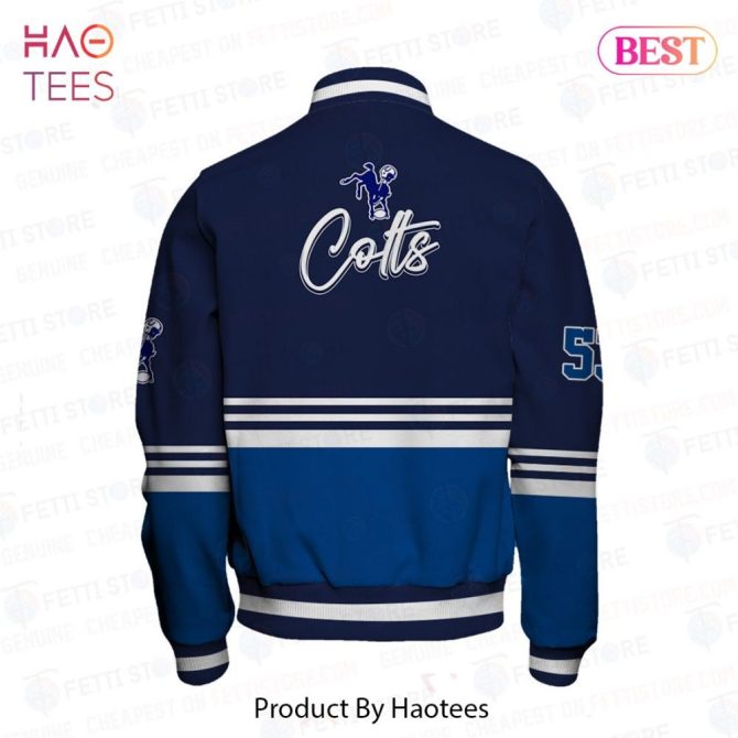 Colts Varsity Jacket - Premium Blue & White Bomber For Fans , Haotees - Image 3