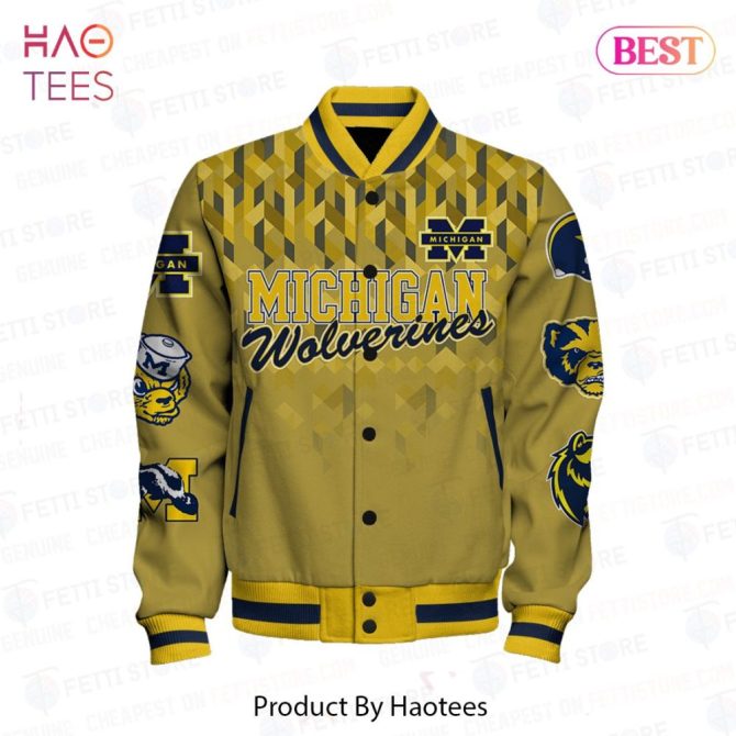 Michigan Wolverines Varsity Jacket - Bold Design, Perfect For Fans - Go Blue Spirit Wear - Image 2