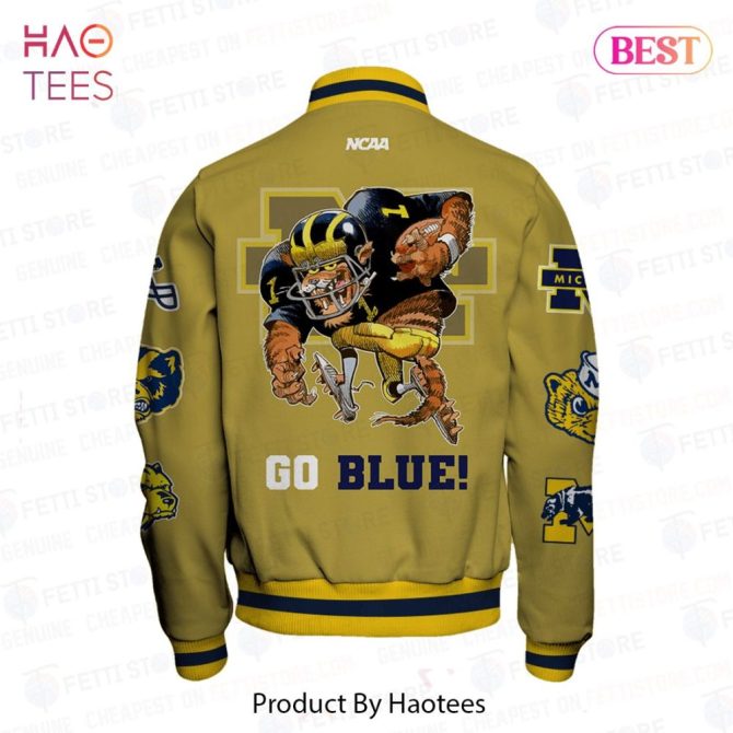 Michigan Wolverines Varsity Jacket - Bold Design, Perfect For Fans - Go Blue Spirit Wear - Image 3