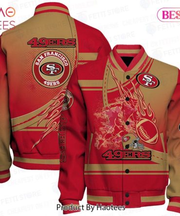 49Ers Nfl Varsity Jacket - Stylish Red & Gold Sports Apparel For Fans