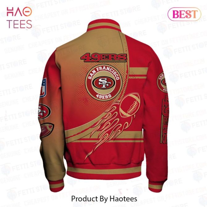 49Ers Nfl Varsity Jacket - Stylish Red & Gold Sports Apparel For Fans - Image 3