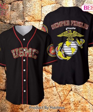 Usmc Military Baseball Jersey - Semper Fidelis Commemorative Shirt
