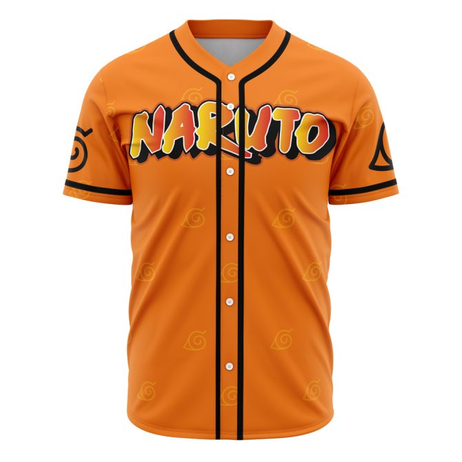 Ninja Anime Baseball Jersey – Orange Graphic Tee For Fans