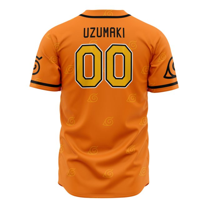 Ninja Anime Baseball Jersey – Orange Graphic Tee For Fans - Image 2