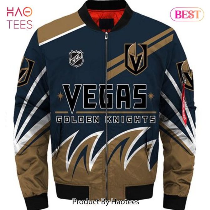 New Fashion   Vegas Golden Knights Bomber Jacket Style Winter Coat Gift For Men - Image 2