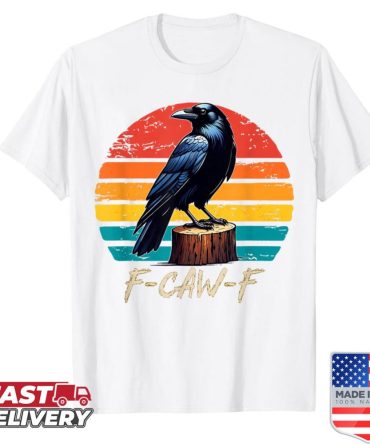 Vintage Retro Halloween F Caw F F-Caw-F Crow Graphic Humor Shirt
