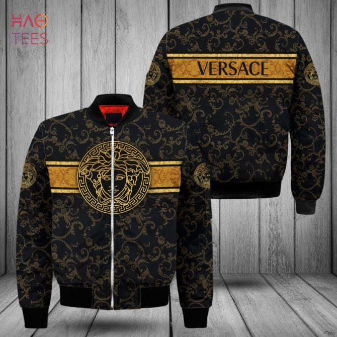 Luxurious Black & Gold Baroque Bomber Jacket - Bold Fashion Statement For Men