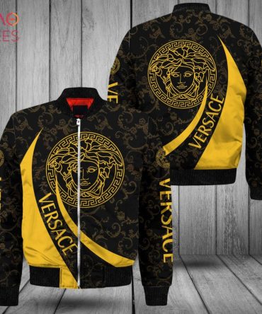 Stylish Black & Gold Patterned Bomber Jacket – Trendy & Comfortable Outerwear For Men & Women