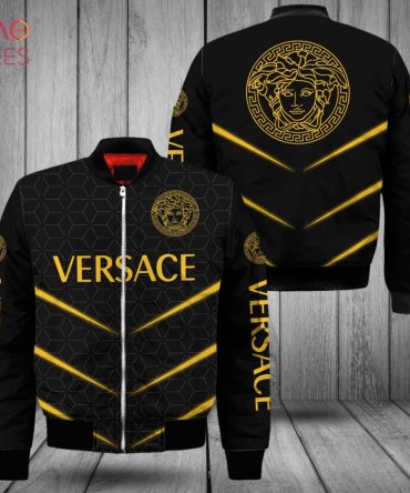 Stylish Black & Gold Designer Bomber Jacket - Trendy Fashion Outerwear