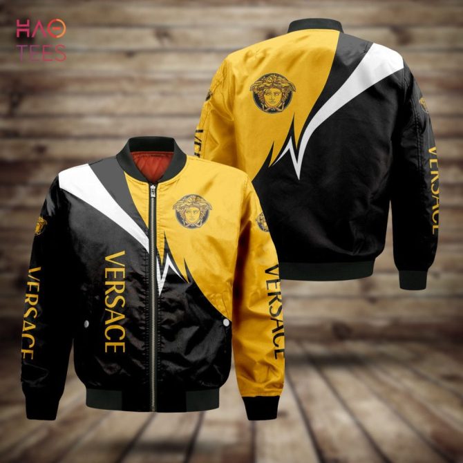 Stylish Black & Yellow Bomber Jacket - Bold Graphic Design, Perfect For Trendsetters