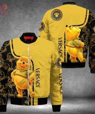 Best Versace Luxury Brand Winnie The Pooh Bomber Jacket Pod Design