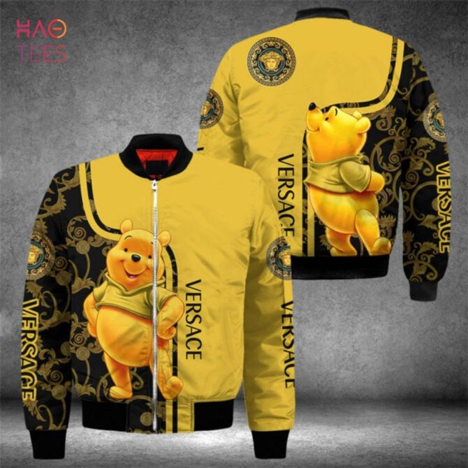 Best Versace Luxury Brand Winnie The Pooh Bomber Jacket Pod Design - Image 2