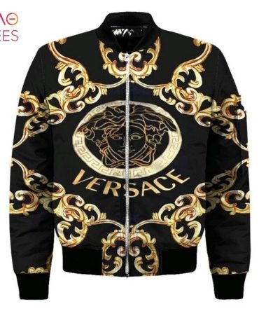 Luxury Designer Black & Gold Bomber Jacket - Stylish Unisex Fashion Outerwear