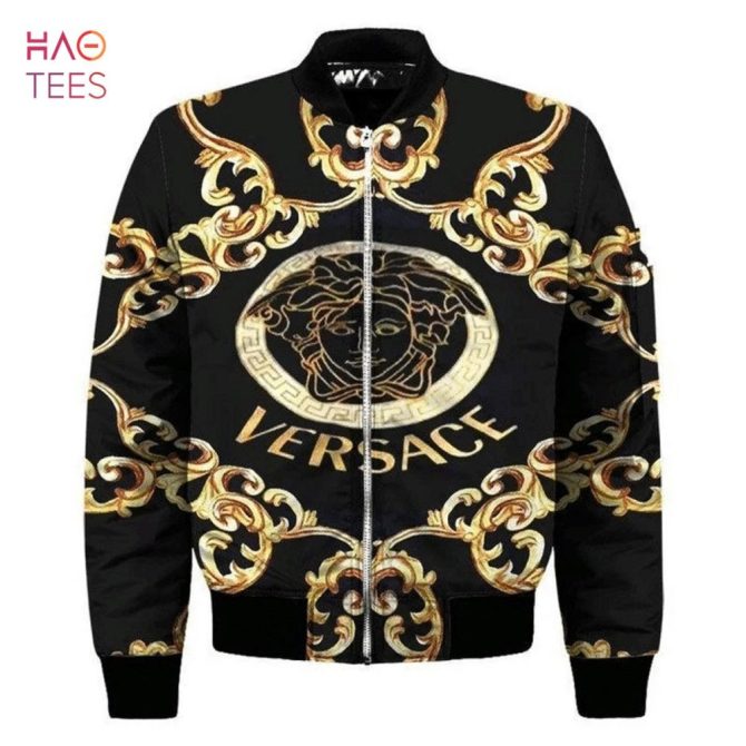 Luxury Designer Black & Gold Bomber Jacket - Stylish Unisex Fashion Outerwear