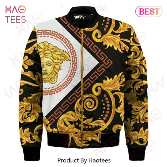 Luxury Baroque Print Bomber Jacket - Stylish Unisex Fashion By Haotees